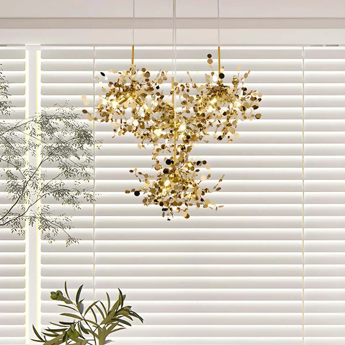 Argent/Gold Cloud Multi Pendant Chandelier | Lersk