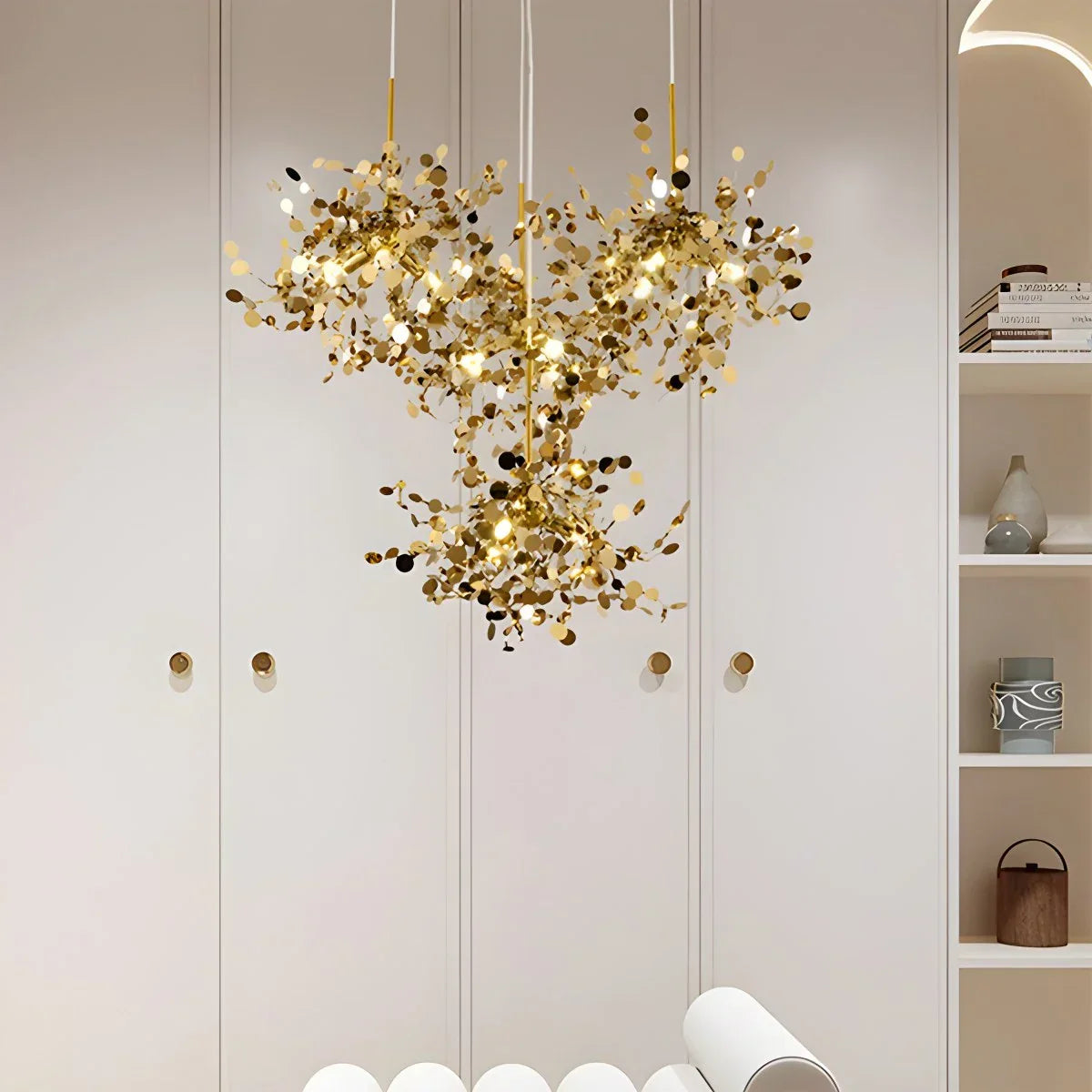 Argent/Gold Cloud Multi Pendant Chandelier | Lersk
