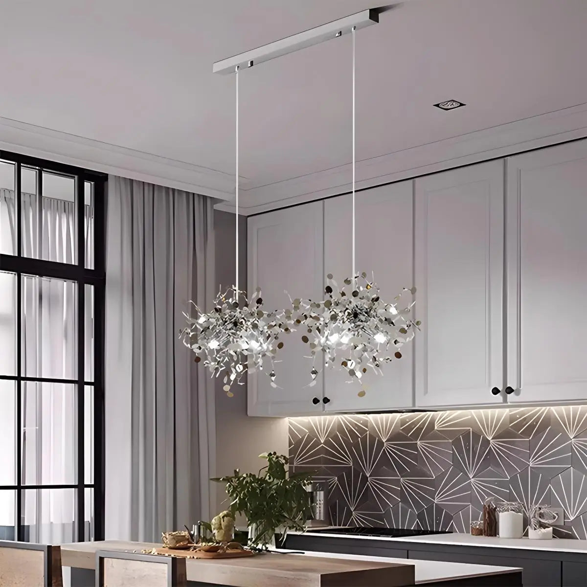 Argent/Gold Cloud Multi Pendant Chandelier | Lersk