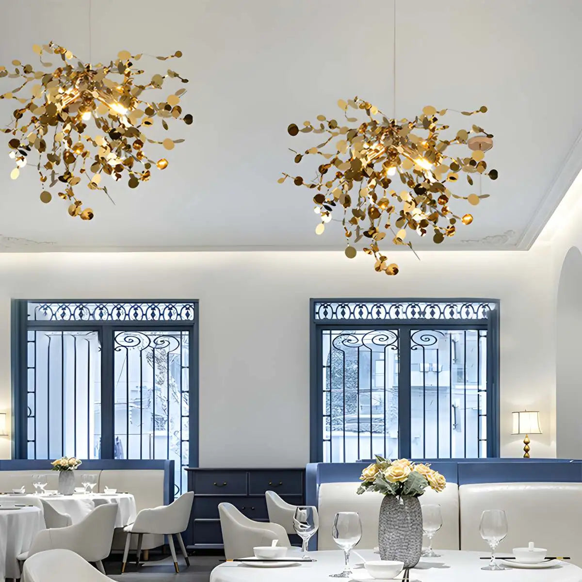 Argent/Gold Cloud Multi Pendant Chandelier | Lersk