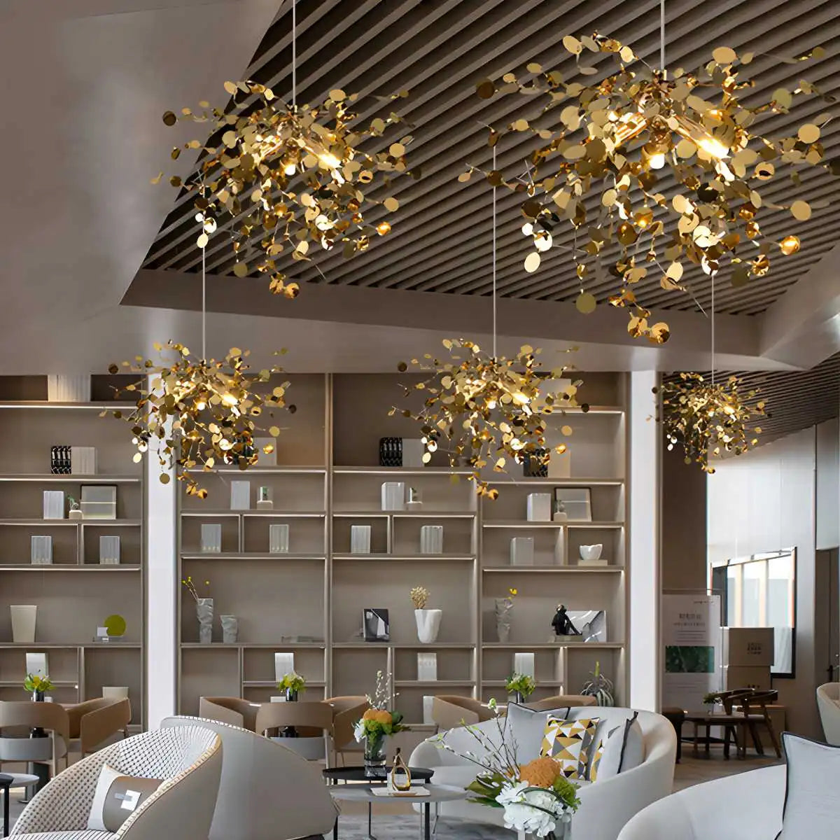 Argent/Gold Cloud Multi Pendant Chandelier | Lersk