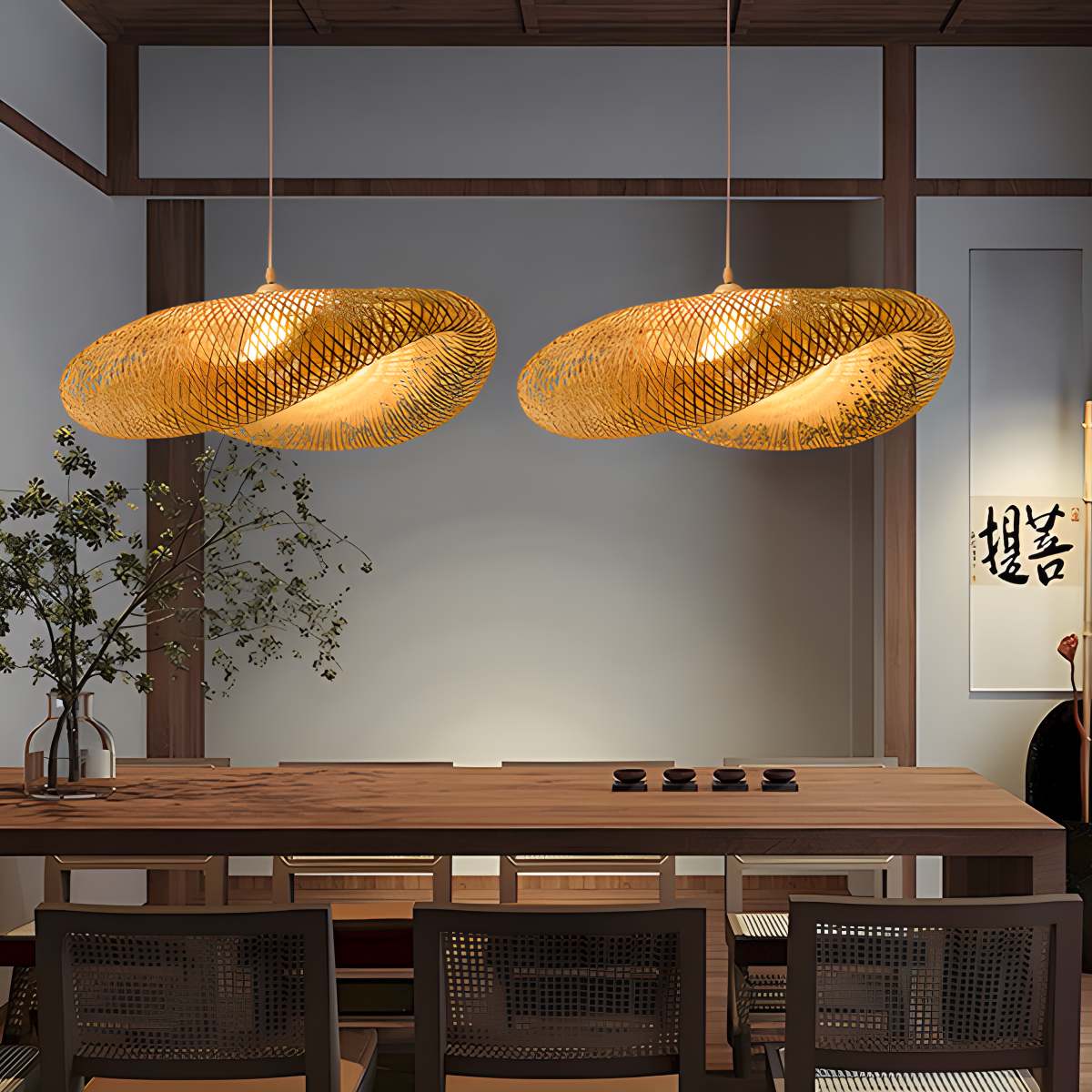 Bamboo Weaving Pendant Light for Dining Room | Lersk