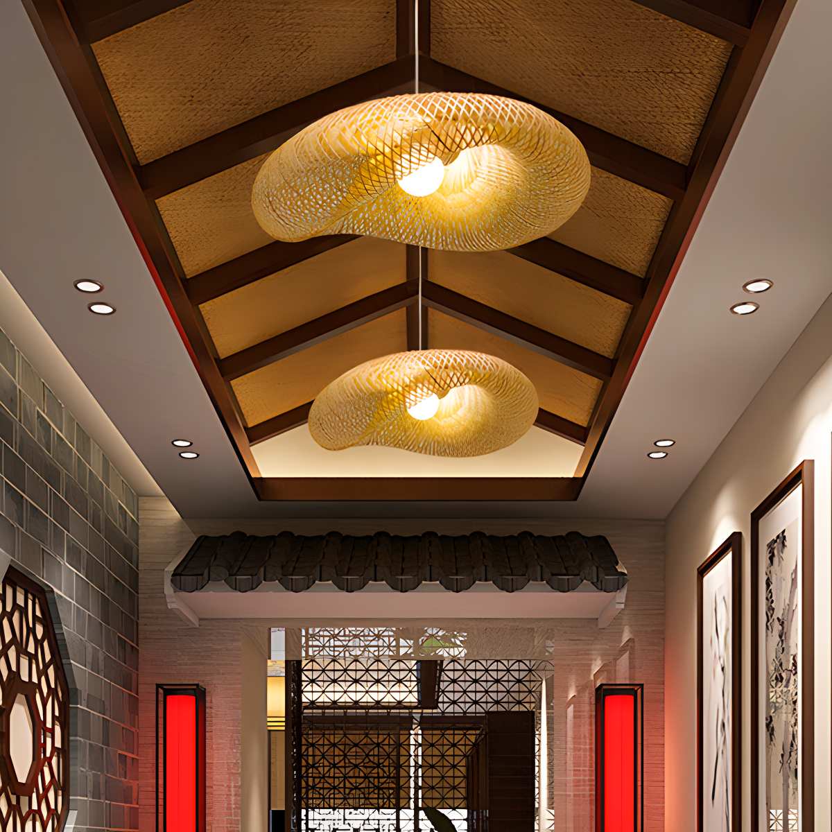 Bamboo Weaving Pendant Light for Dining Room | Lersk