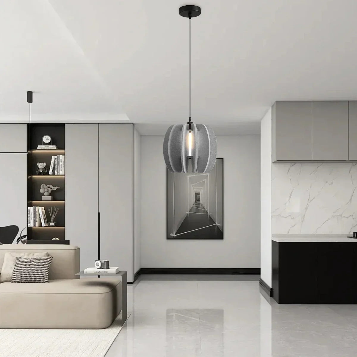 Circular Arc Piece Acoustic Pendant Light | Lersk