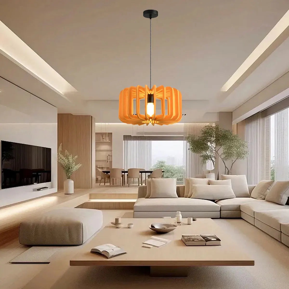 Column Shaped Birdcage Acoustic Pendant Light | Lersk