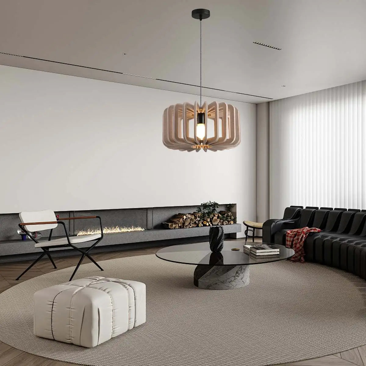 Column Shaped Birdcage Acoustic Pendant Light | Lersk