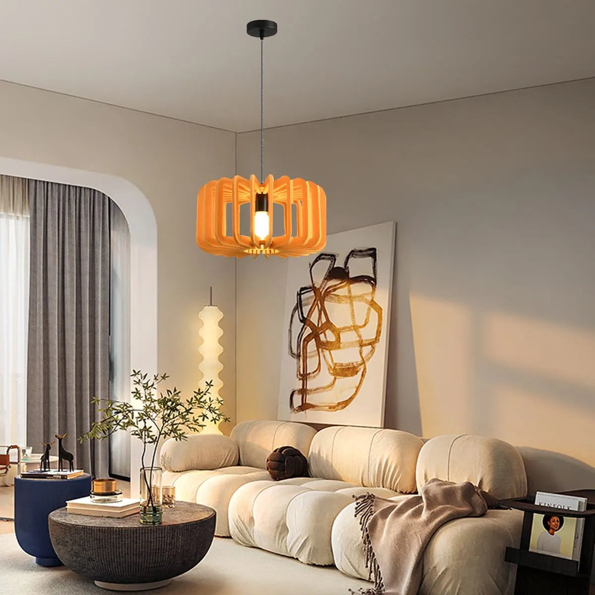 Column Shaped Birdcage Acoustic Pendant Light | Lersk