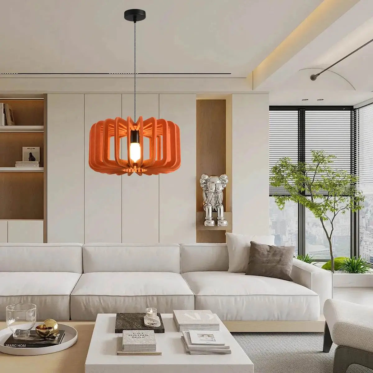 Column Shaped Birdcage Acoustic Pendant Light | Lersk