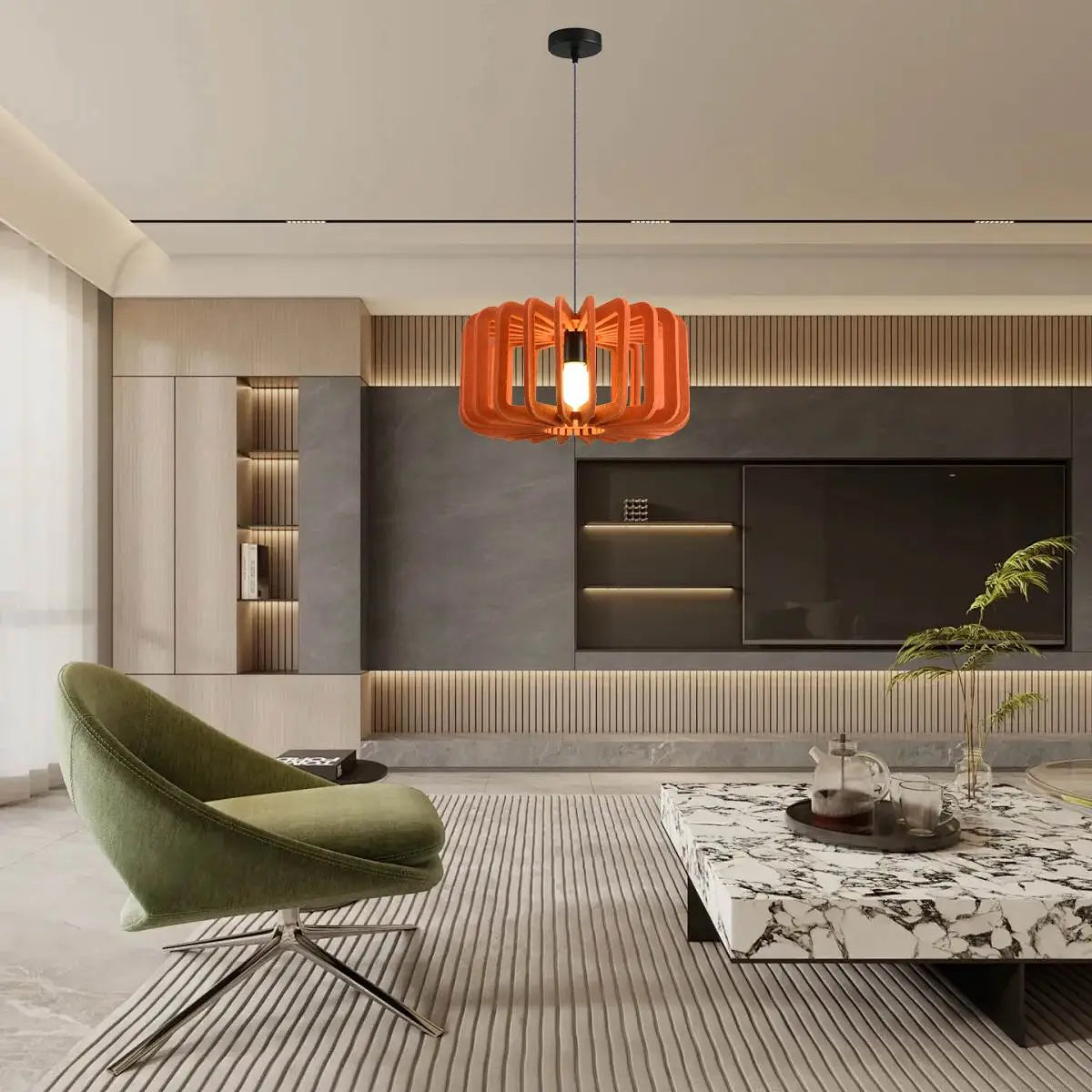 Column Shaped Birdcage Acoustic Pendant Light | Lersk