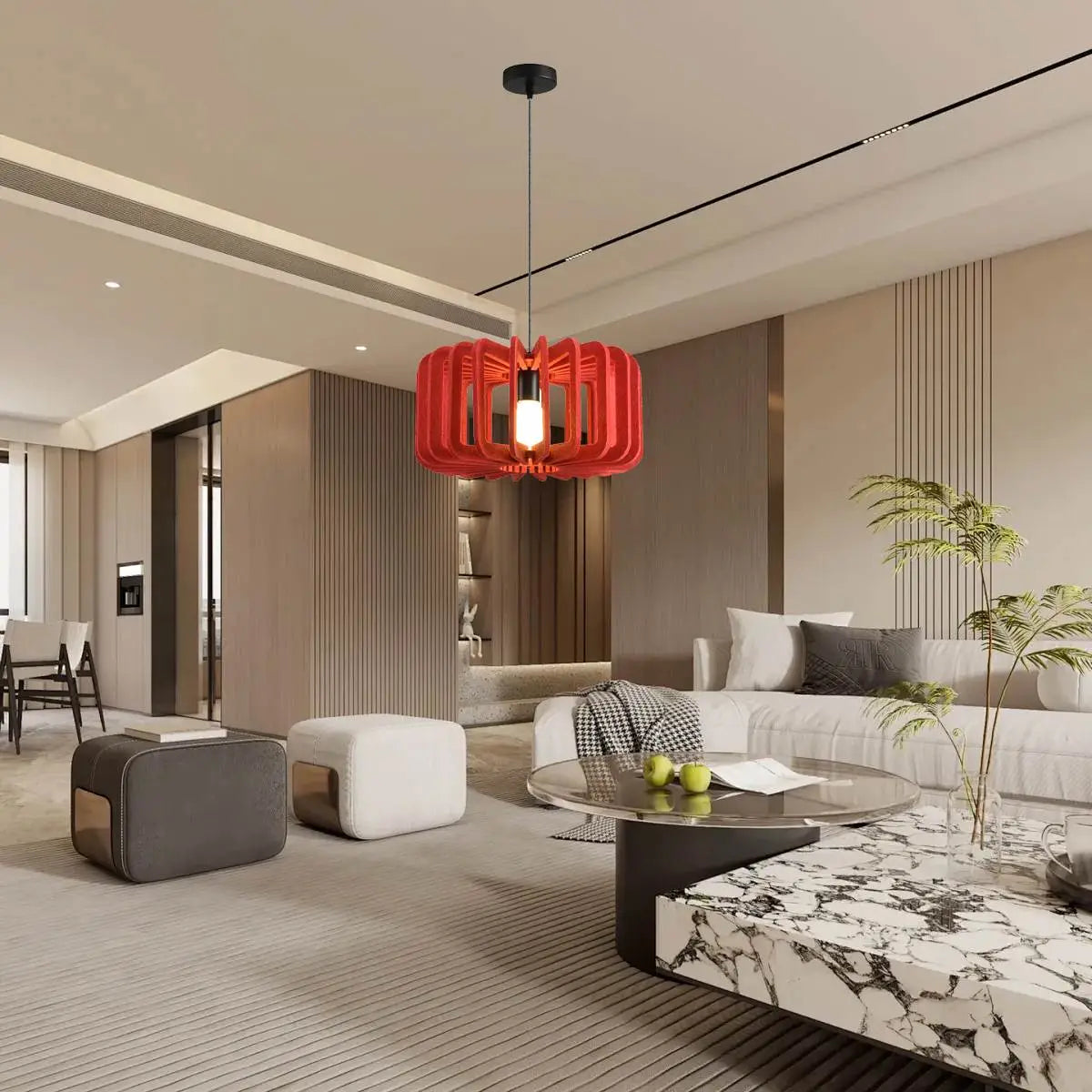 Column Shaped Birdcage Acoustic Pendant Light | Lersk