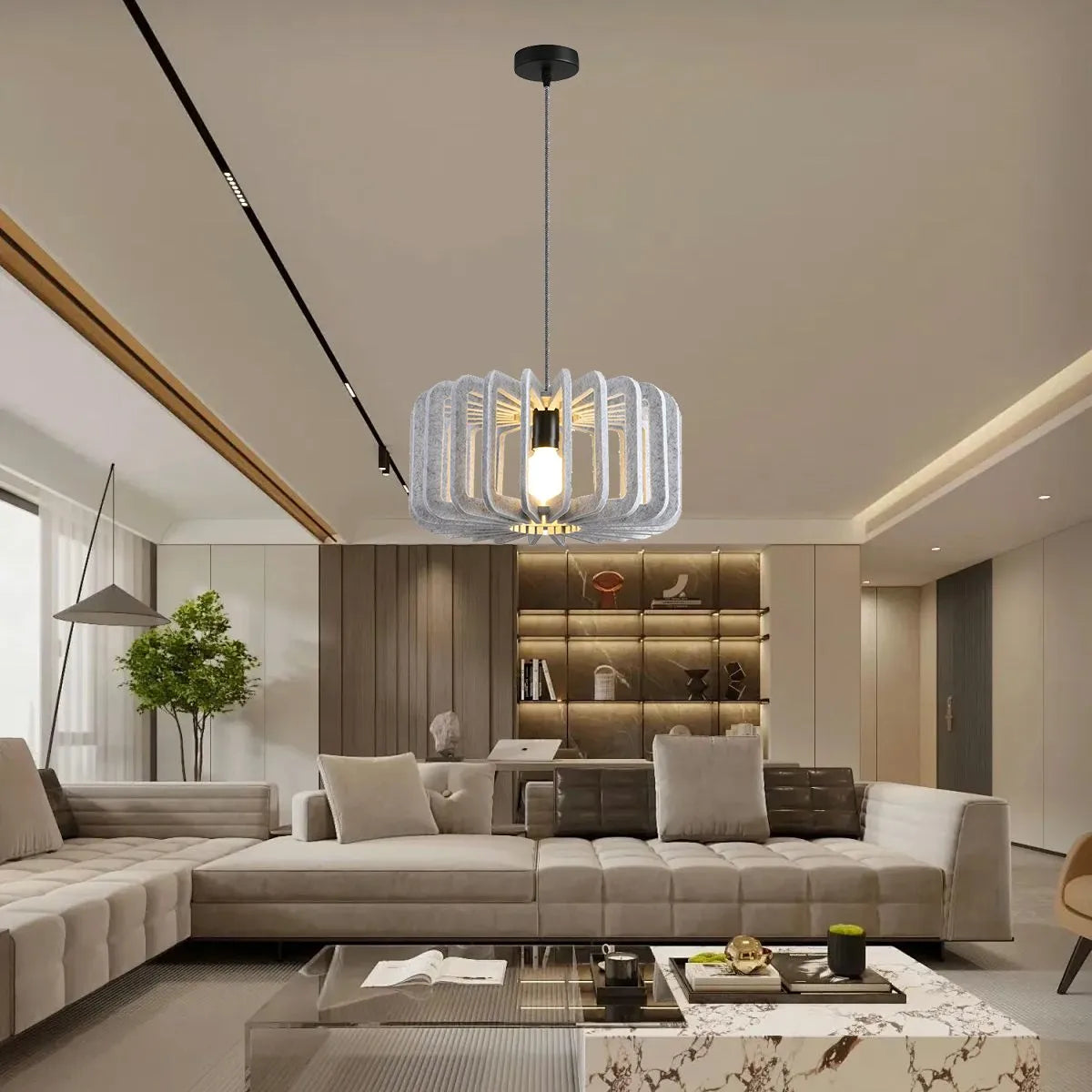 Column Shaped Birdcage Acoustic Pendant Light | Lersk
