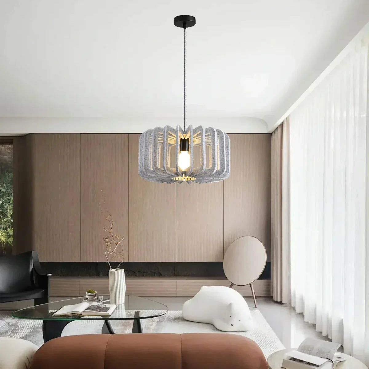 Column Shaped Birdcage Acoustic Pendant Light | Lersk