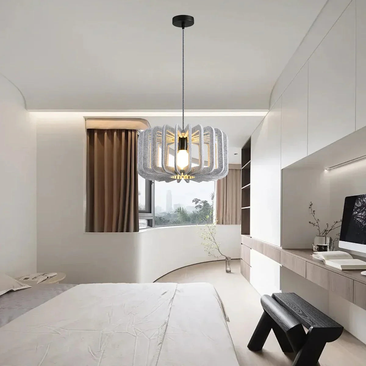 Column Shaped Birdcage Acoustic Pendant Light | Lersk