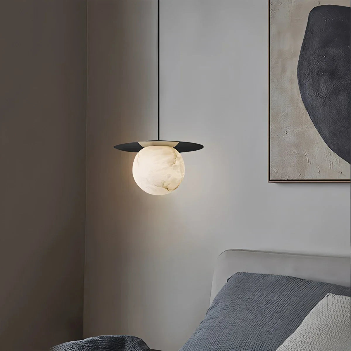 Luxury Spherical Natural Spanish Alabaster Pendant Light | Lersk