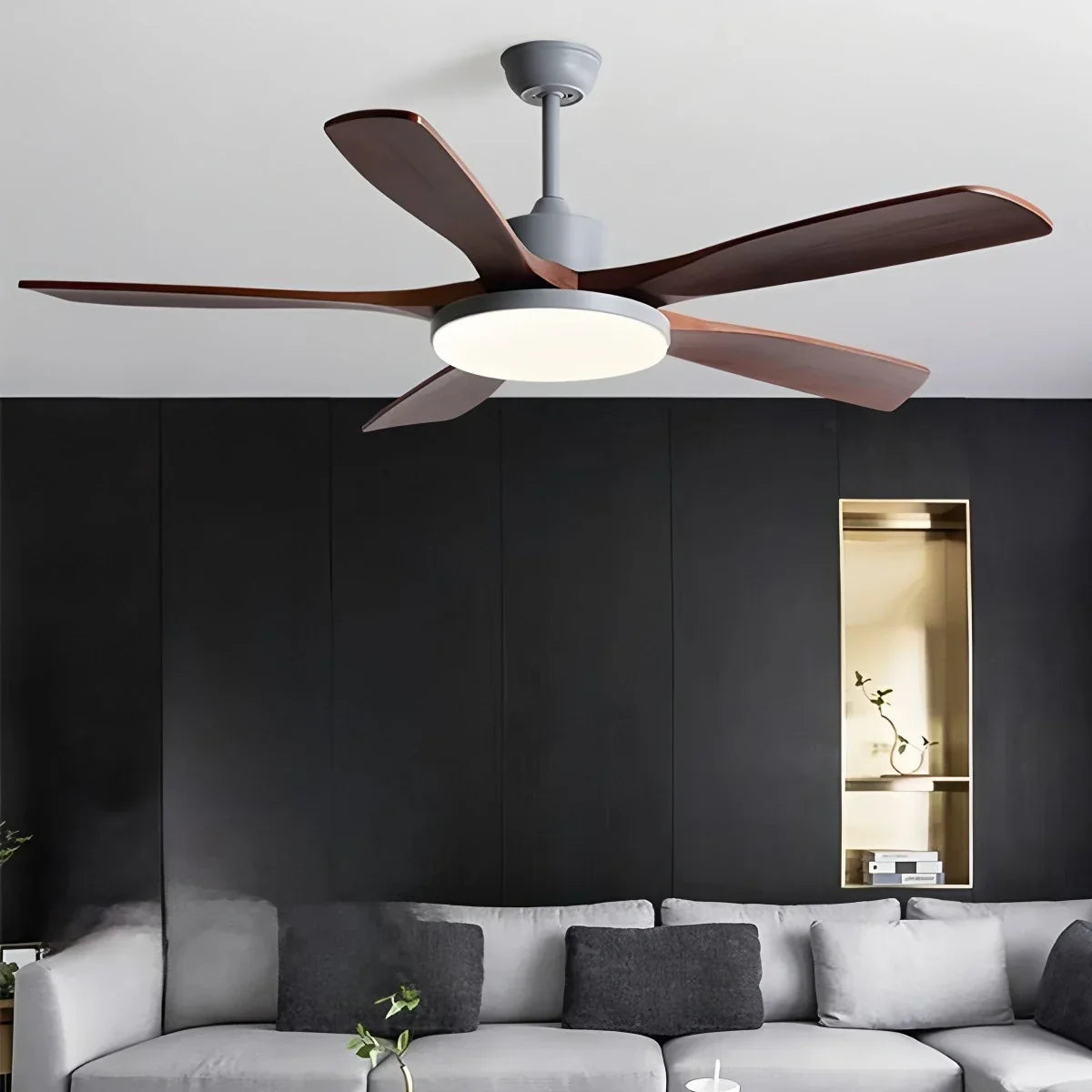 Ventilador de techo minimalista para sala de estar con luz | Lersk