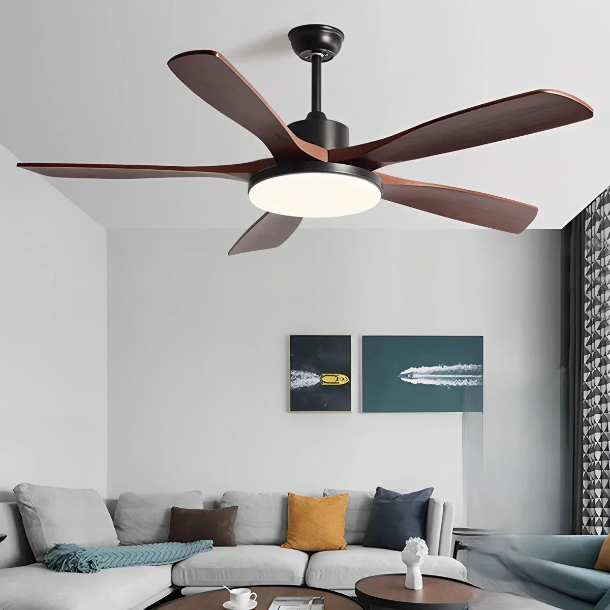 Ventilador de techo minimalista para sala de estar con luz | Lersk