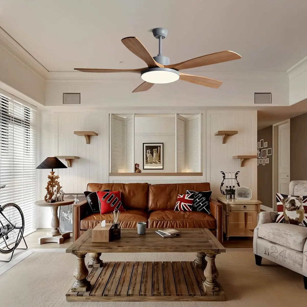 Ventilador de techo minimalista para sala de estar con luz | Lersk