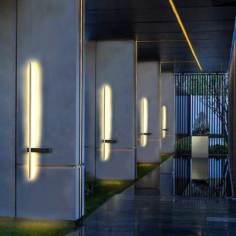 Aplique de pared lineal largo para exteriores | Lersk