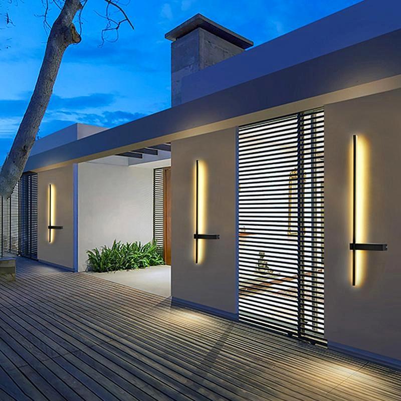 Aplique de pared lineal largo para exteriores | Lersk