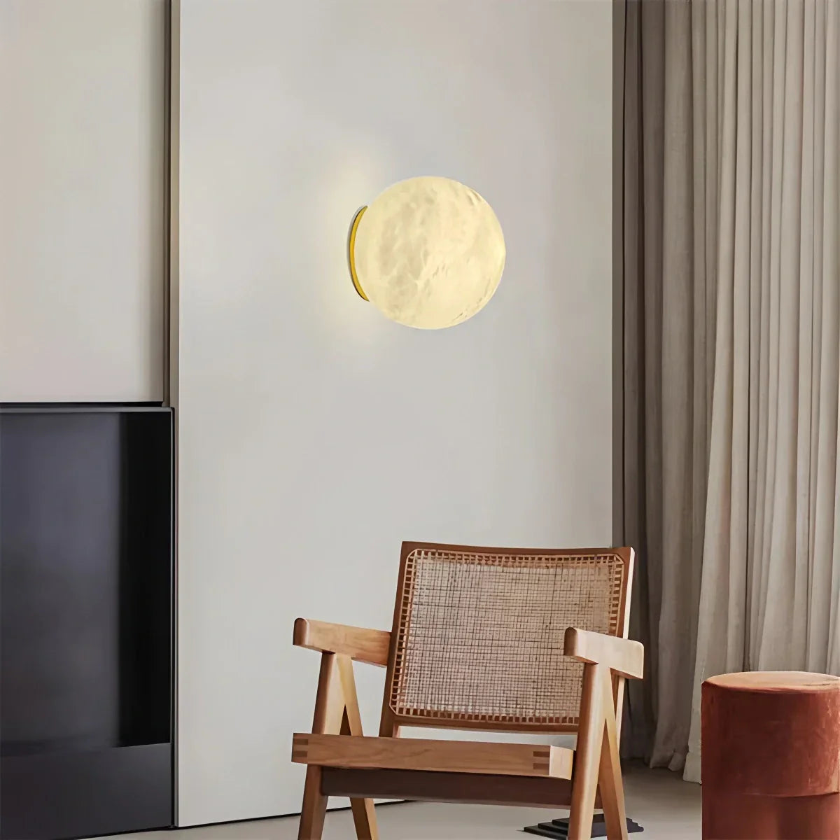 Aplique de pared moderno esférico de alabastro español | Lersk