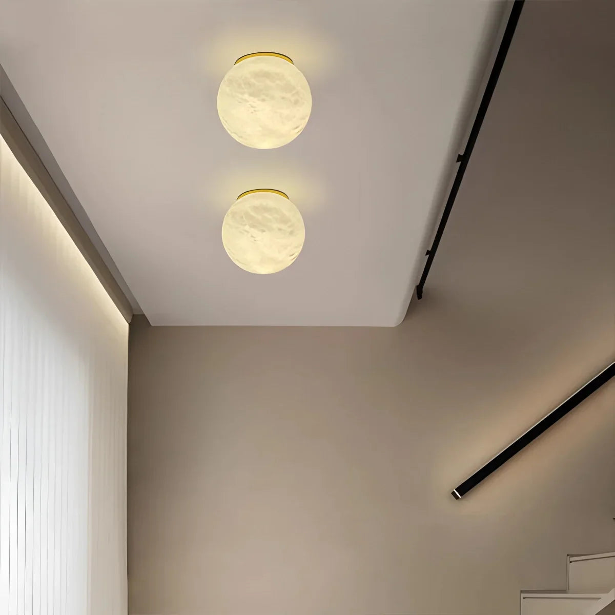 Aplique de pared moderno esférico de alabastro español | Lersk