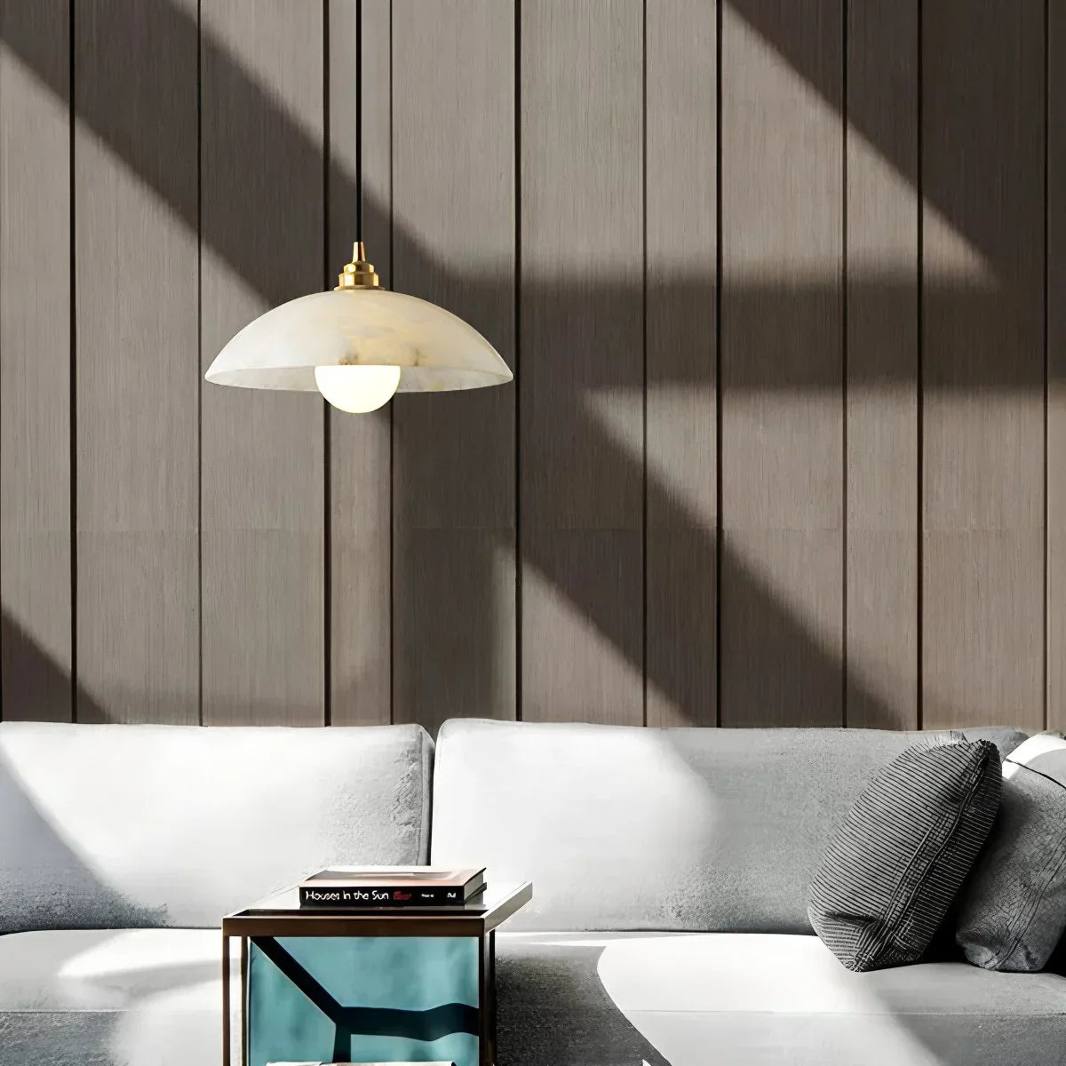 Lámpara colgante Dome Spanish Alabaster para comedor | Lersk