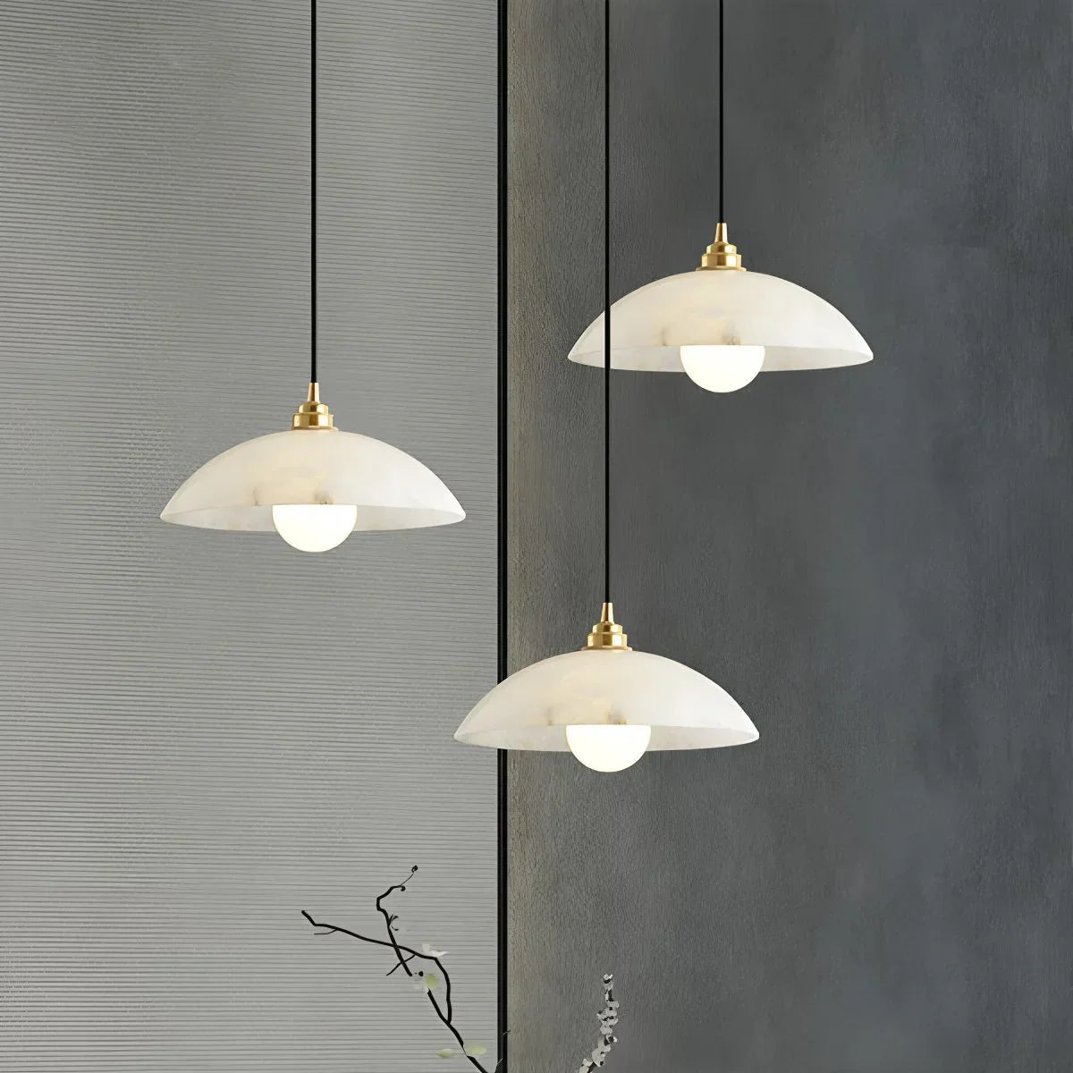Lámpara colgante Dome Spanish Alabaster para comedor | Lersk