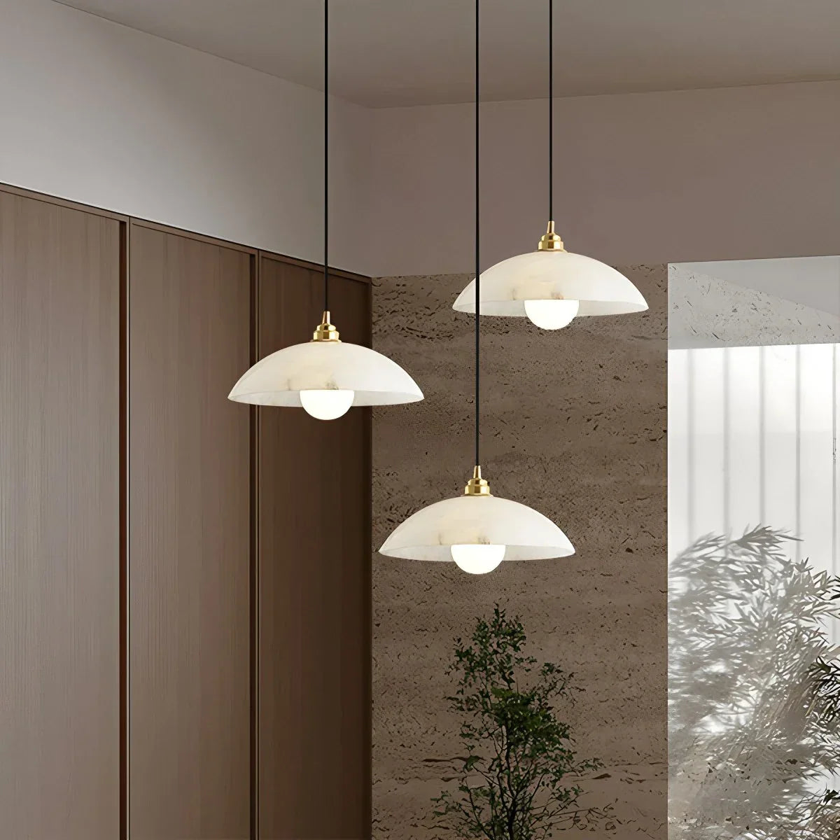 Lámpara colgante Dome Spanish Alabaster para comedor | Lersk