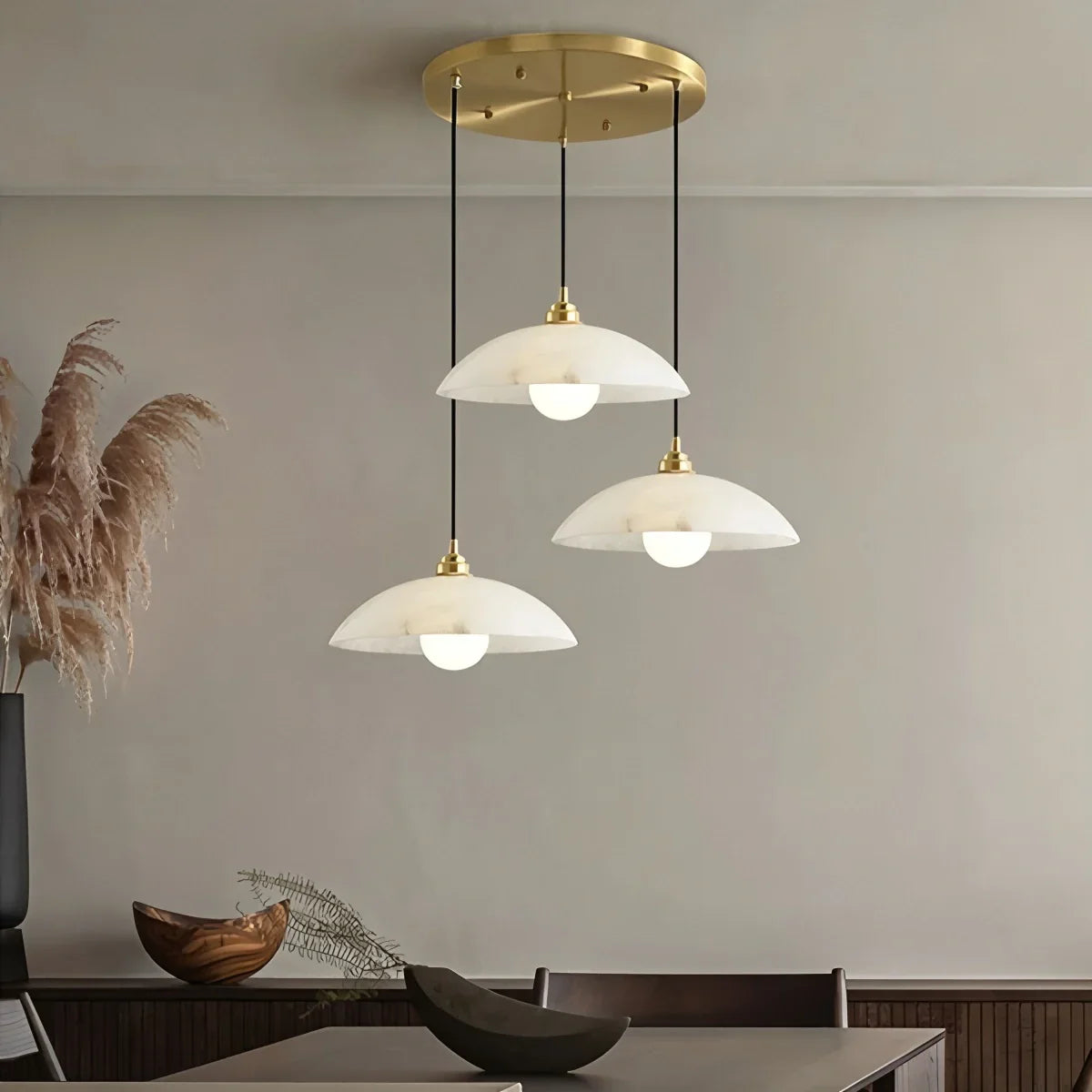Lámpara colgante Dome Spanish Alabaster para comedor | Lersk