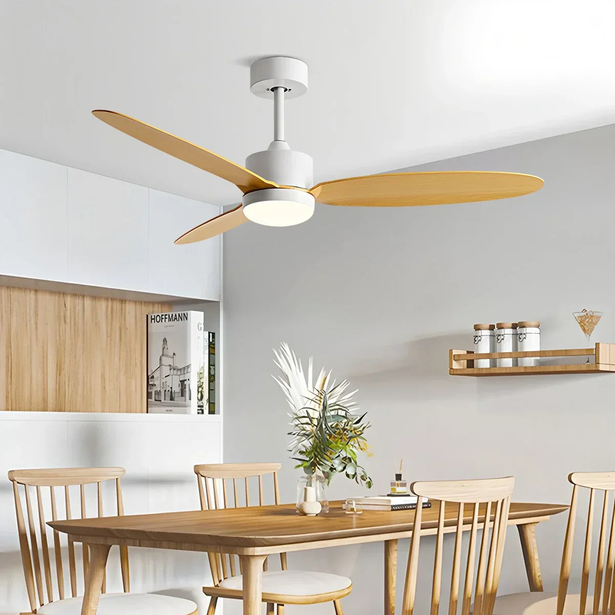 Ventilador de techo de 3 aspas con luz para dormitorio | Lersk