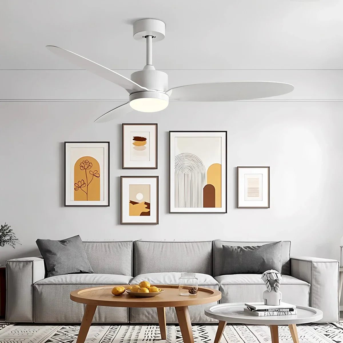 Ventilador de techo de 3 aspas con luz para dormitorio | Lersk