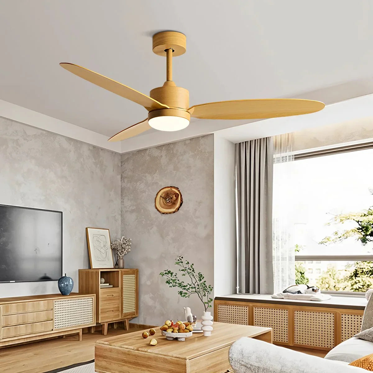 Ventilador de techo de 3 aspas con luz para dormitorio | Lersk