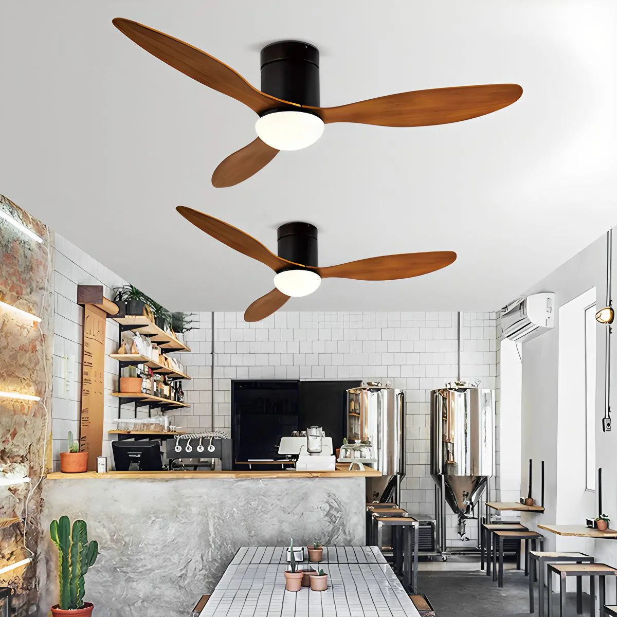Ventilador de techo moderno de 3 aspas con luz | Lersk