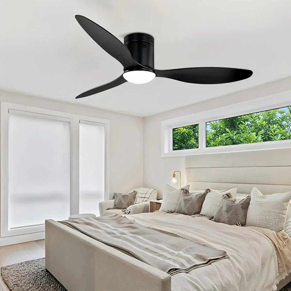 Ventilador de techo moderno de 3 aspas con luz | Lersk