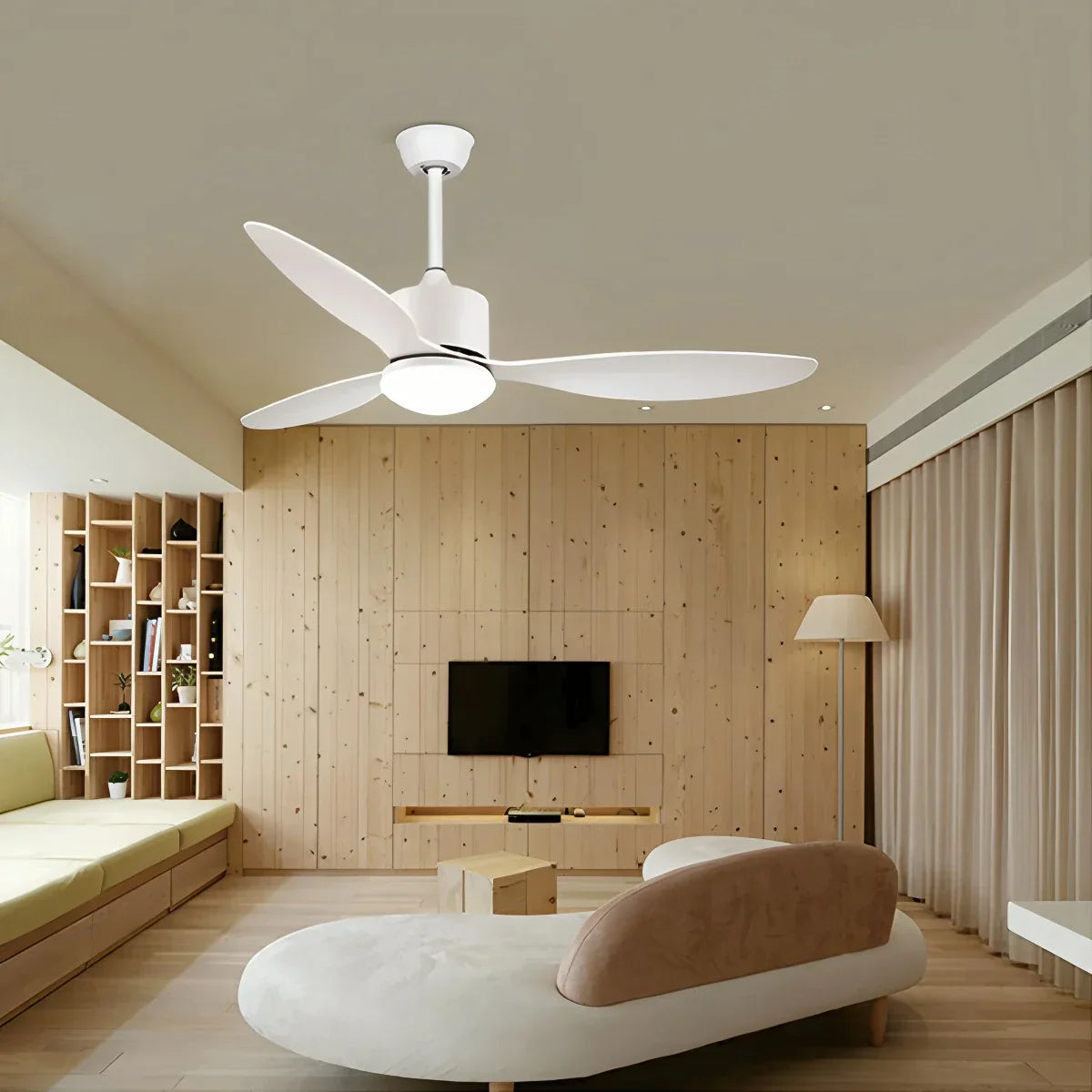 Ventilador de techo moderno de 3 aspas con luz | Lersk