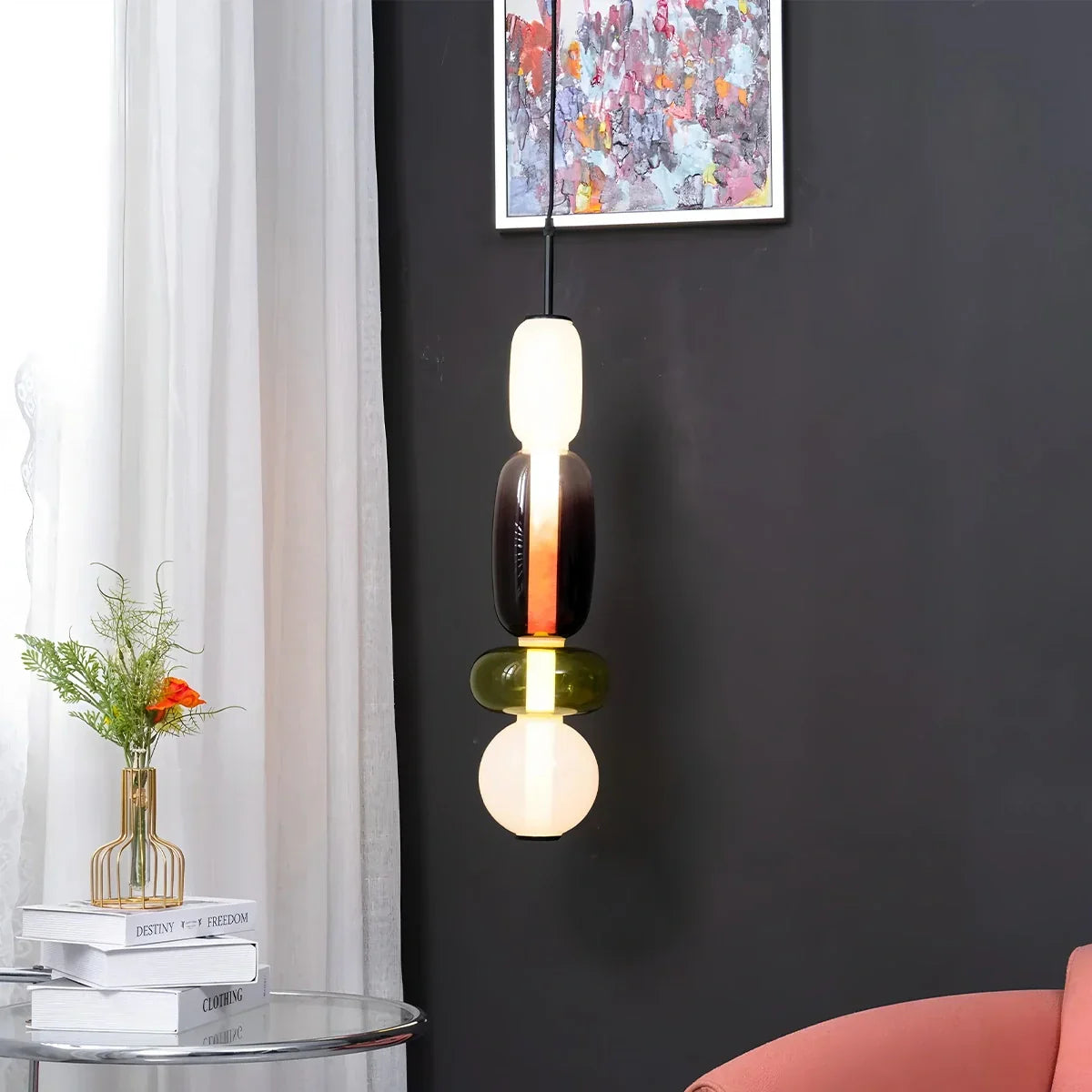 Candied Glass Pendant Light for Bedroom | Lersk