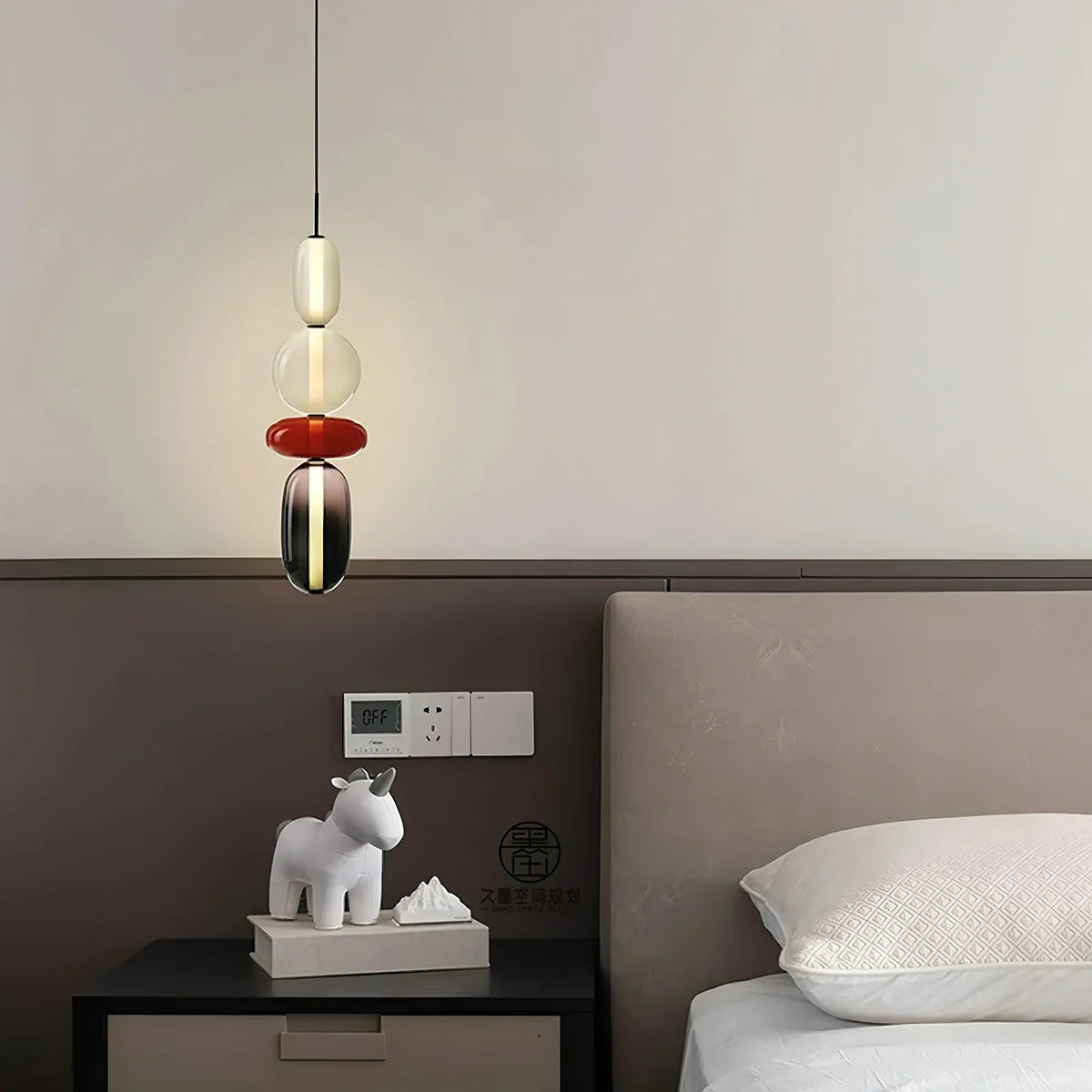 Candied Glass Pendant Light for Bedroom | Lersk