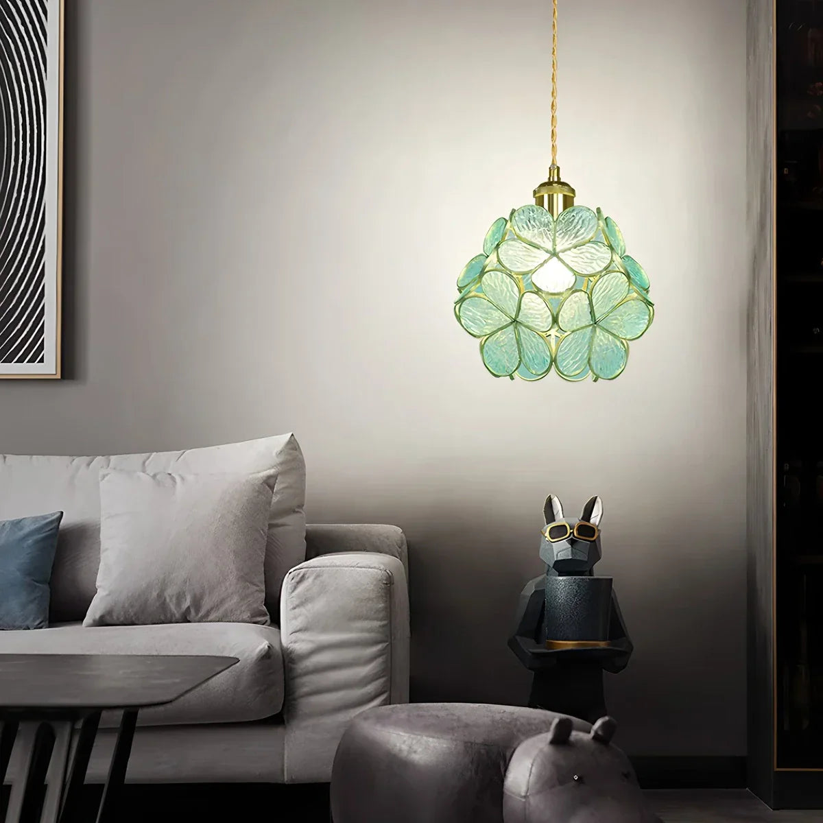 Cherry Blossom Stained Glass Pendant Light | Lersk