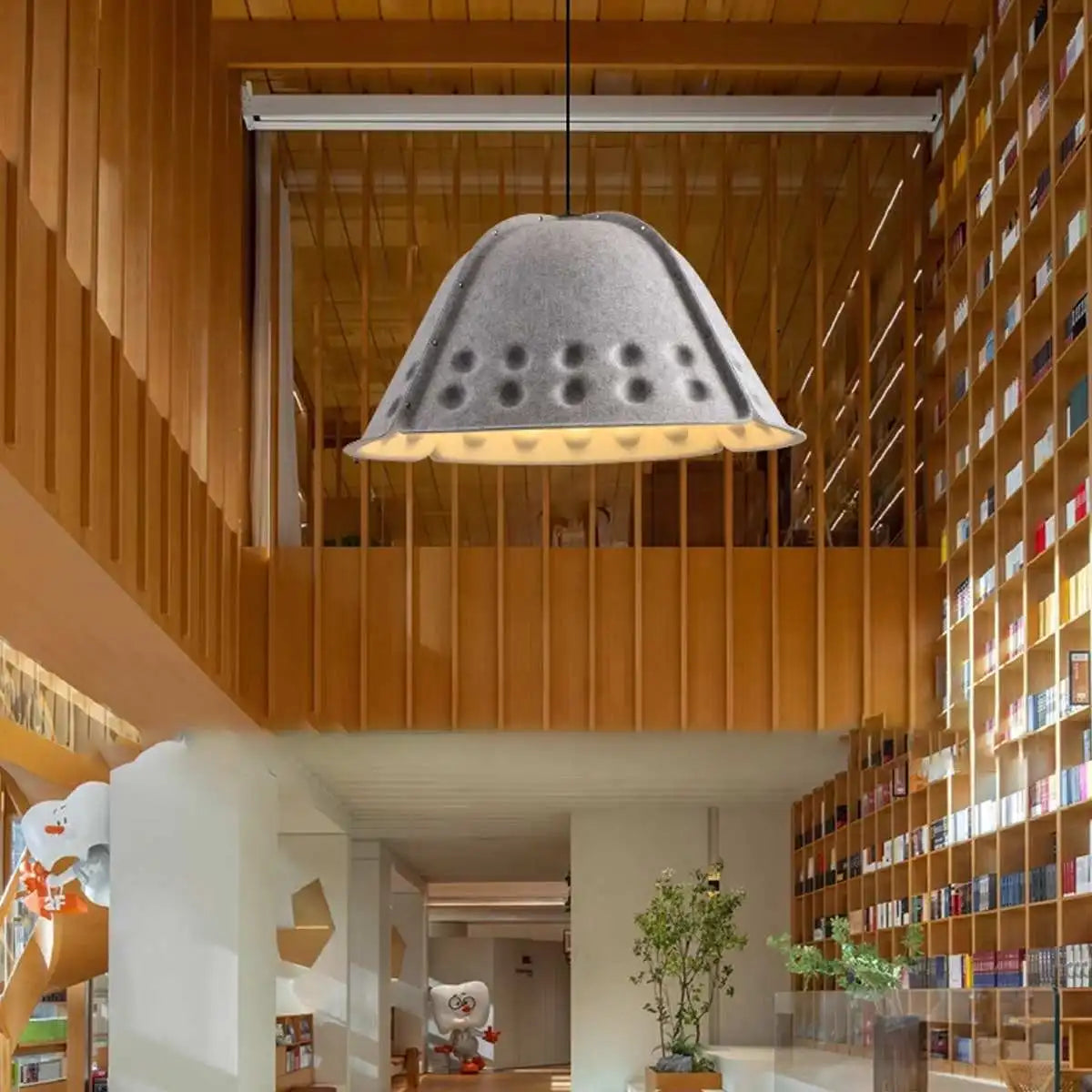 Clock Shaped Hot Pressed Acoustic Pendant Light | Lersk
