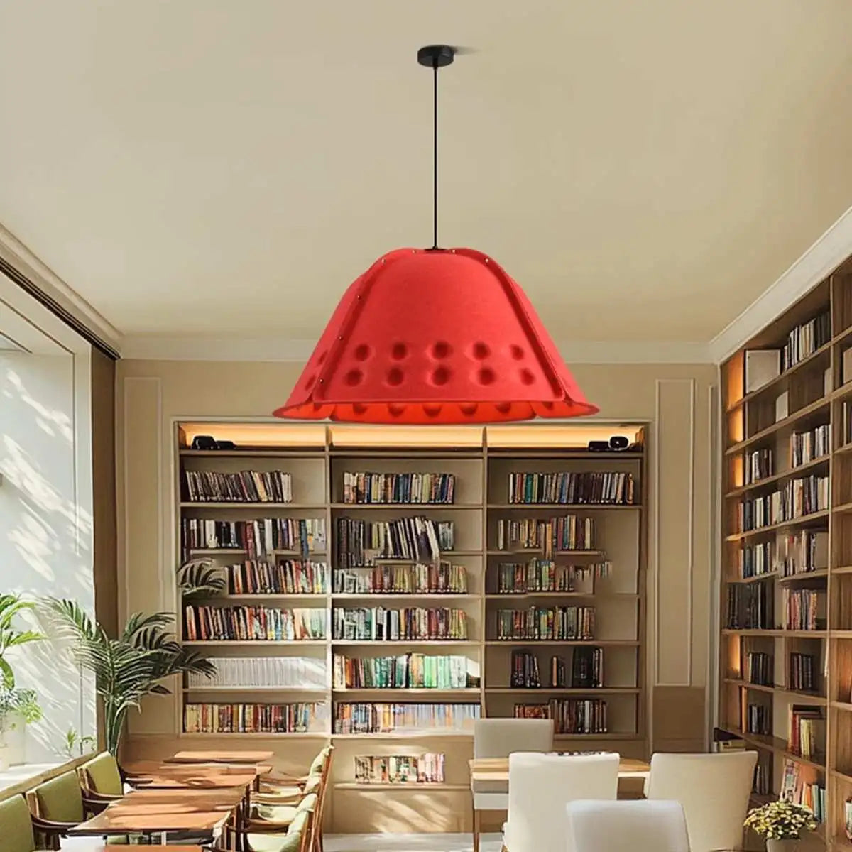 Clock Shaped Hot Pressed Acoustic Pendant Light | Lersk