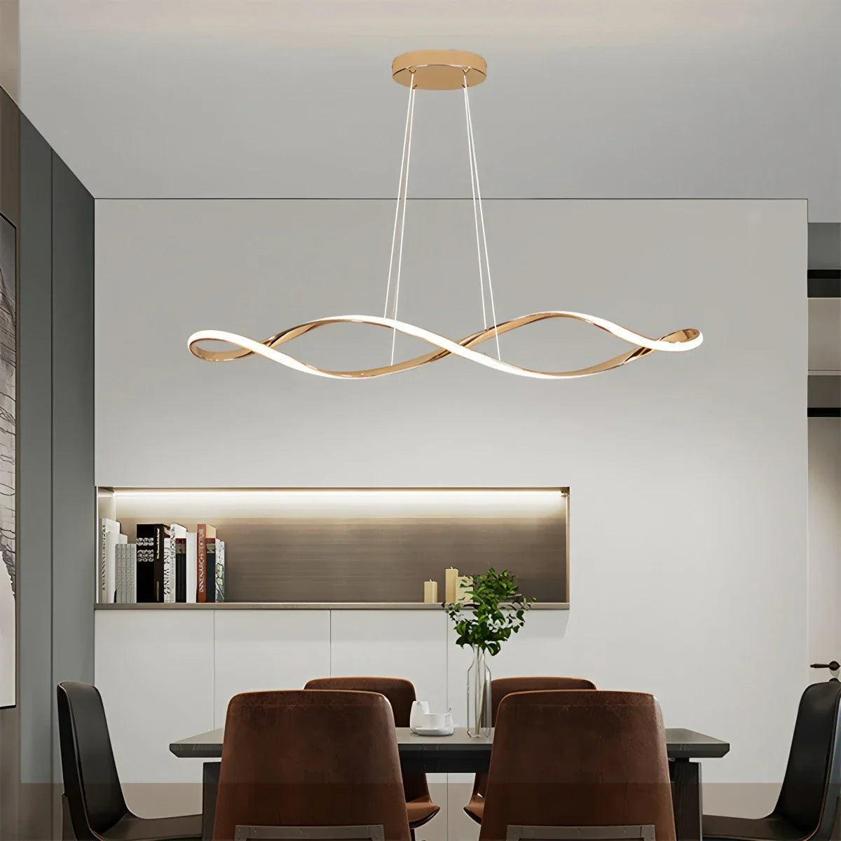 Lámpara colgante Linear Twist para comedor | Lersk