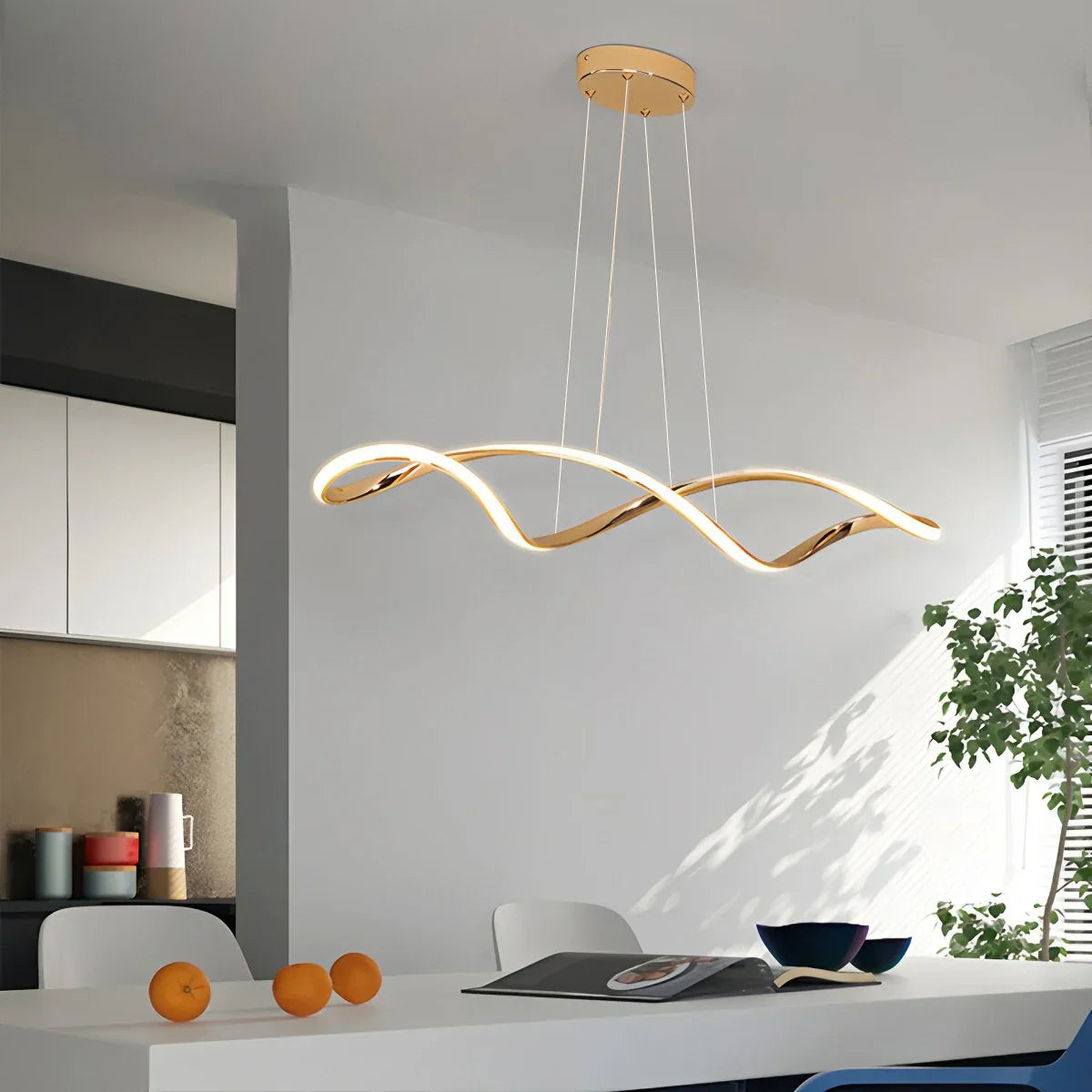 Lámpara colgante Linear Twist para comedor | Lersk