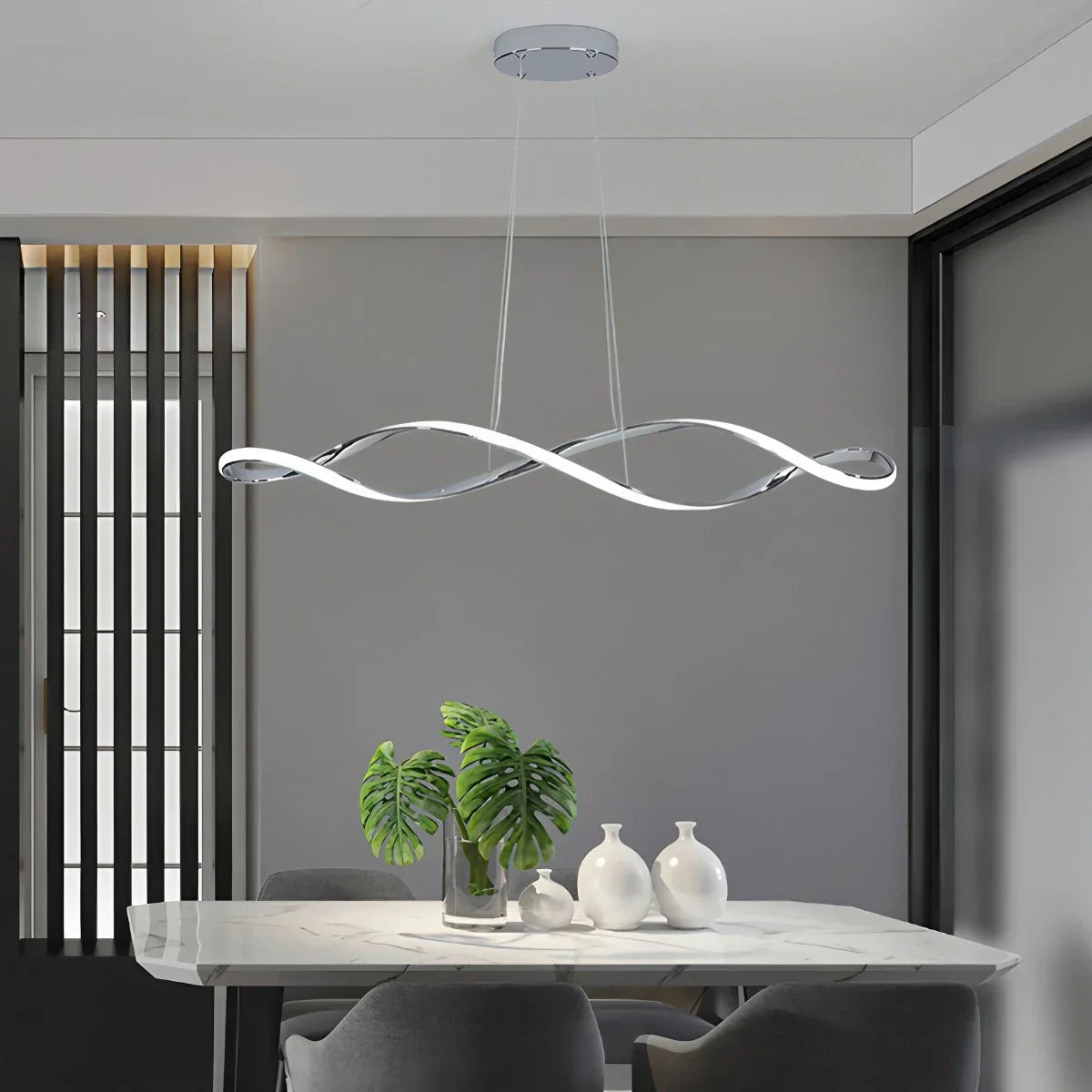 Lámpara colgante Linear Twist para comedor | Lersk