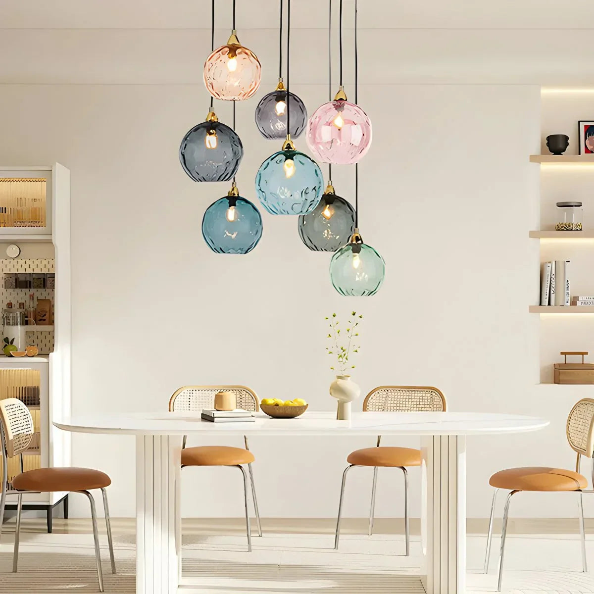 Colorful Glass Ball Pendant Light for Living Room | Lersk
