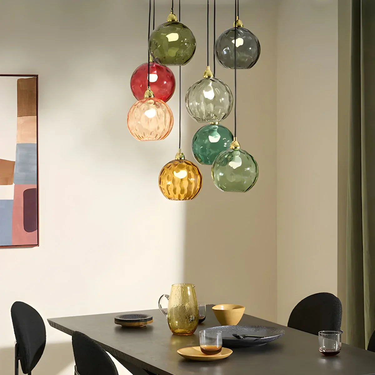 Colorful Glass Ball Pendant Light for Living Room | Lersk