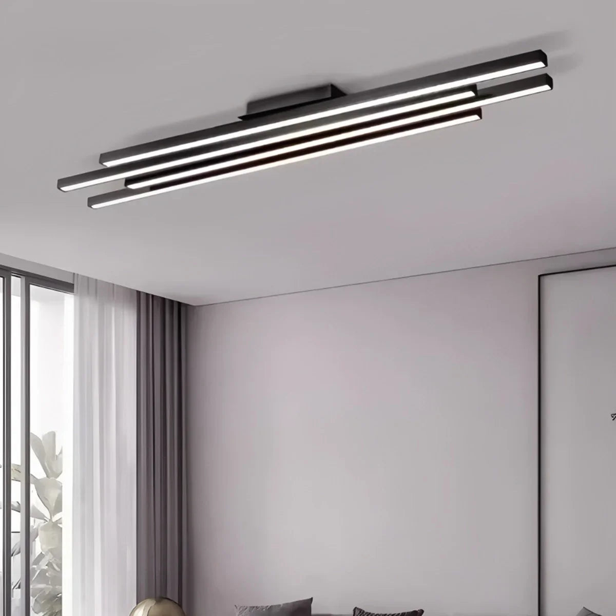 Lámpara colgante lineal de barra múltiple con LED | Lersk