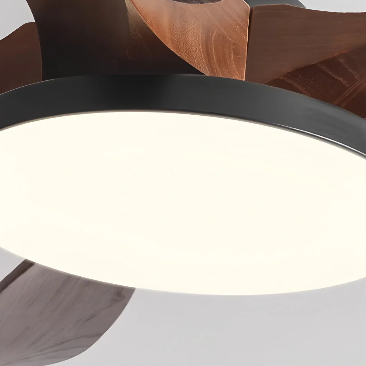 Ventilador de techo de madera de 5 hojas con luz | Lersk