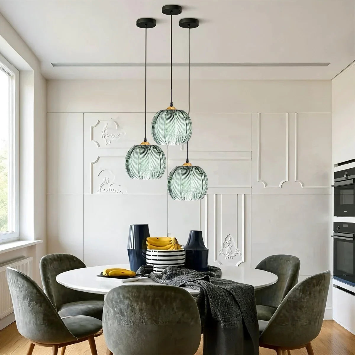 Lámpara colgante de vidrio esmerilado Aalin para comedor | Lersk