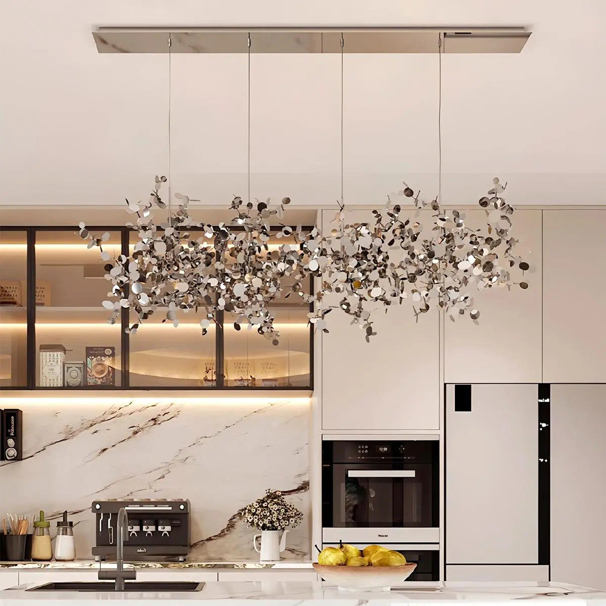 Argent/Gold Cloud Multi Pendant Chandelier | Lersk