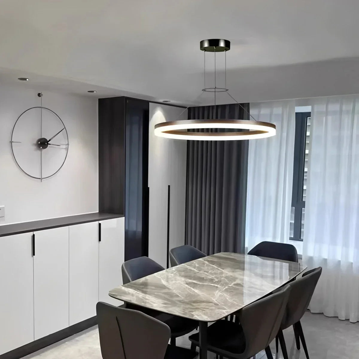 Circular Led Pendant Light for Living Room Kitchen | Lersk